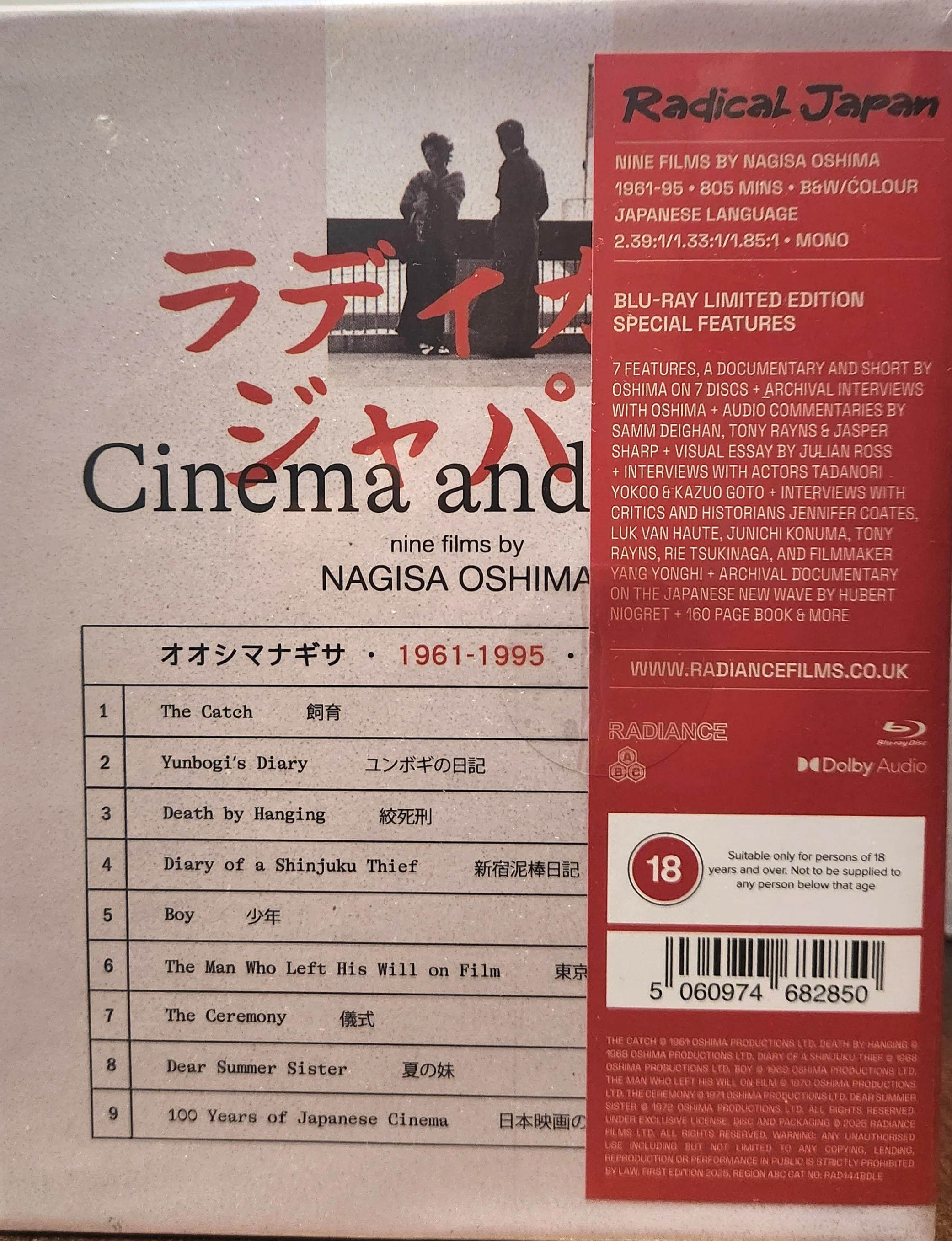 Radical Japan: Cinema and State - Nine Films by Nagisa Oshima (bluray) Limited Edition boxset - Image 2